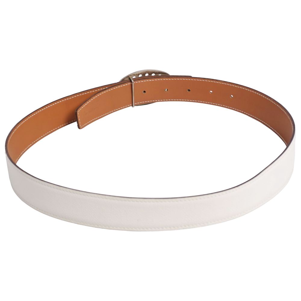 Hermes Belt Leather Reversible Evelyne Logo