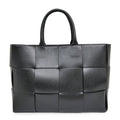 Bottega Veneta Arco Tote Bag Black Intrecciato Calf Leather