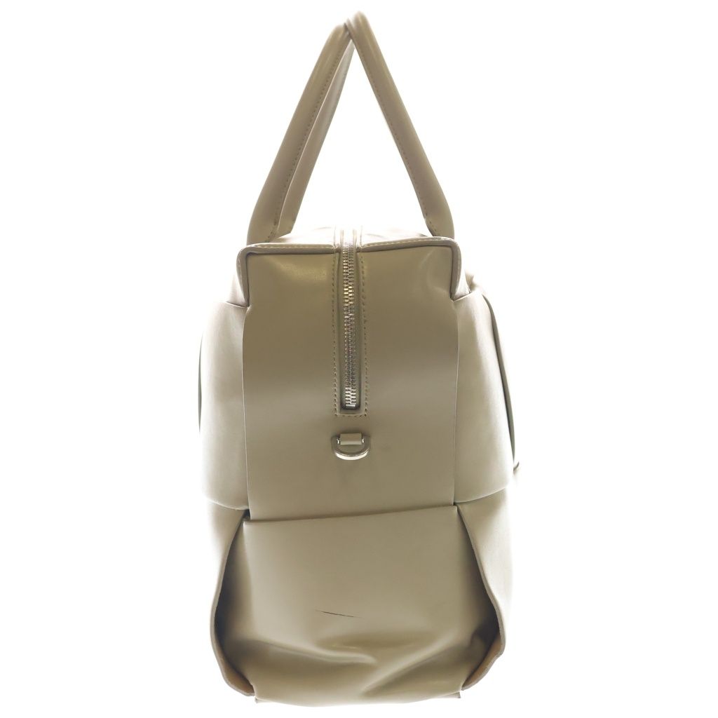 Bottega Veneta Arco Maxi Intreccia Leather 2-Way Handbag Beige