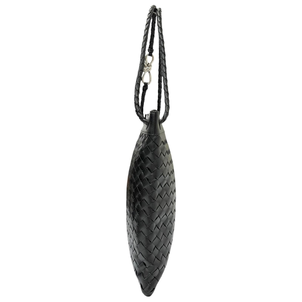 Bottega Veneta Andiamo Leather Intrecciato Messenger Flat Shoulder Bag