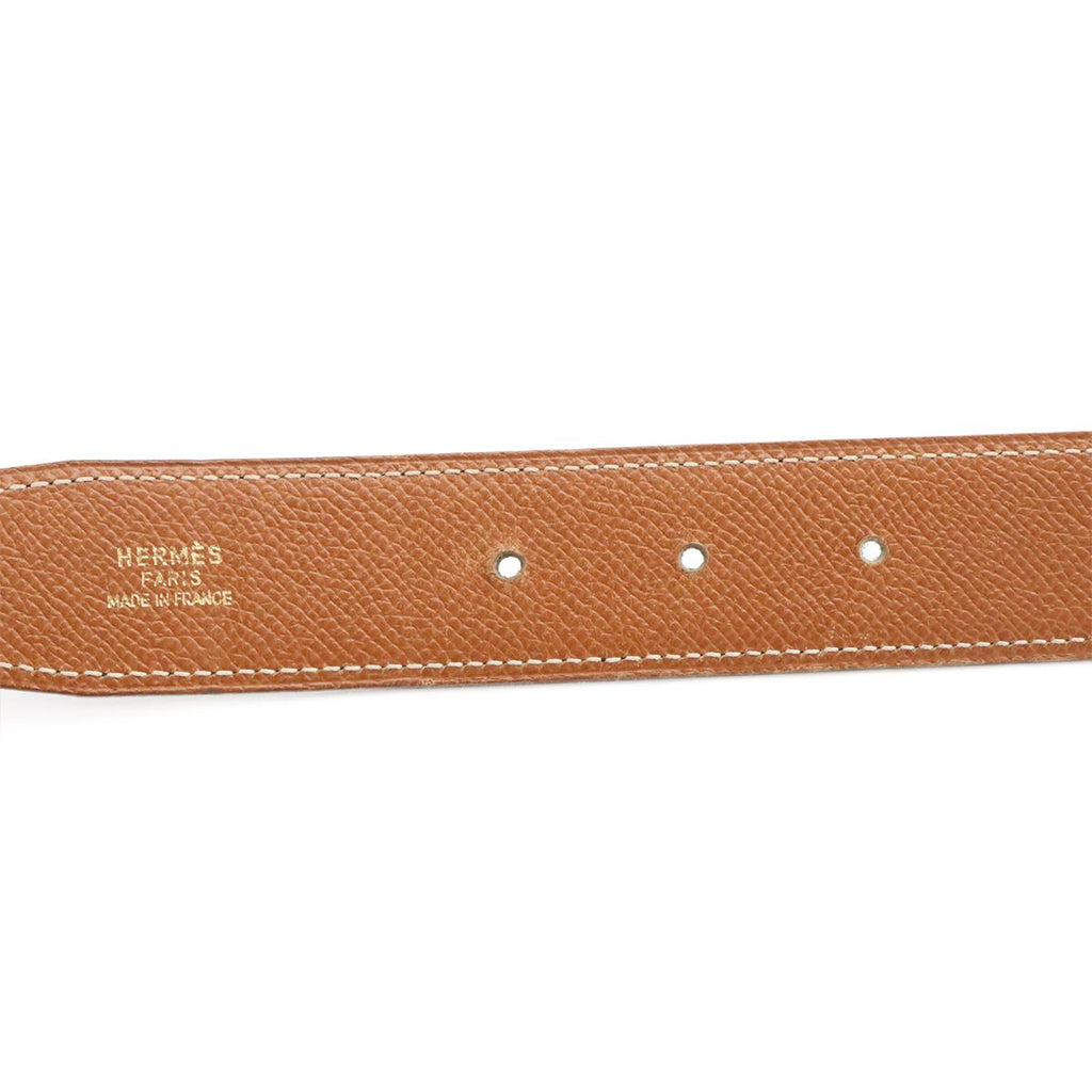 Hermes Belt Buckle Reversible Box Calf Veau Epsom Black Brown Silver 70