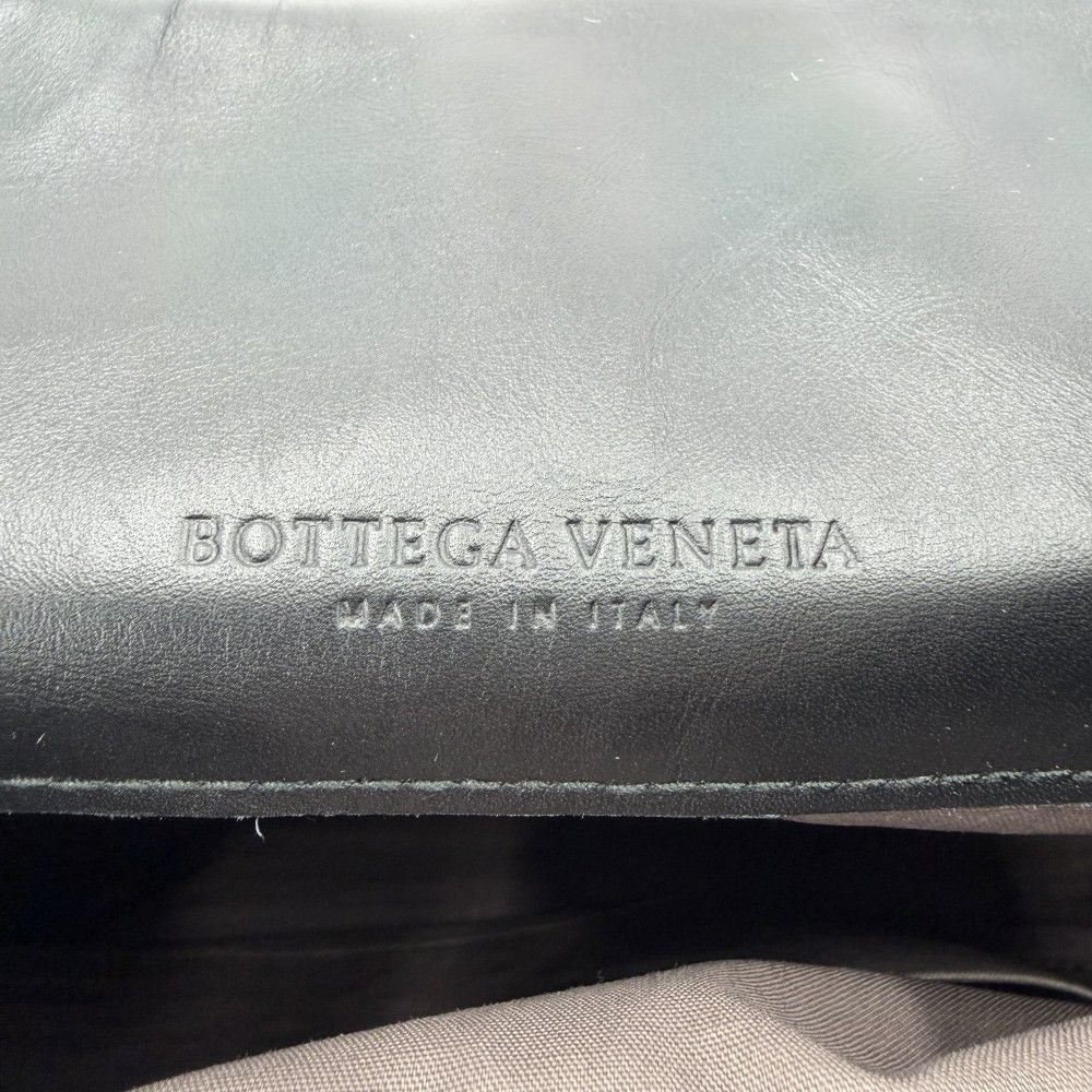 Bottega Veneta Backpack Intrecciato Leather Black Gunmetal Vintage