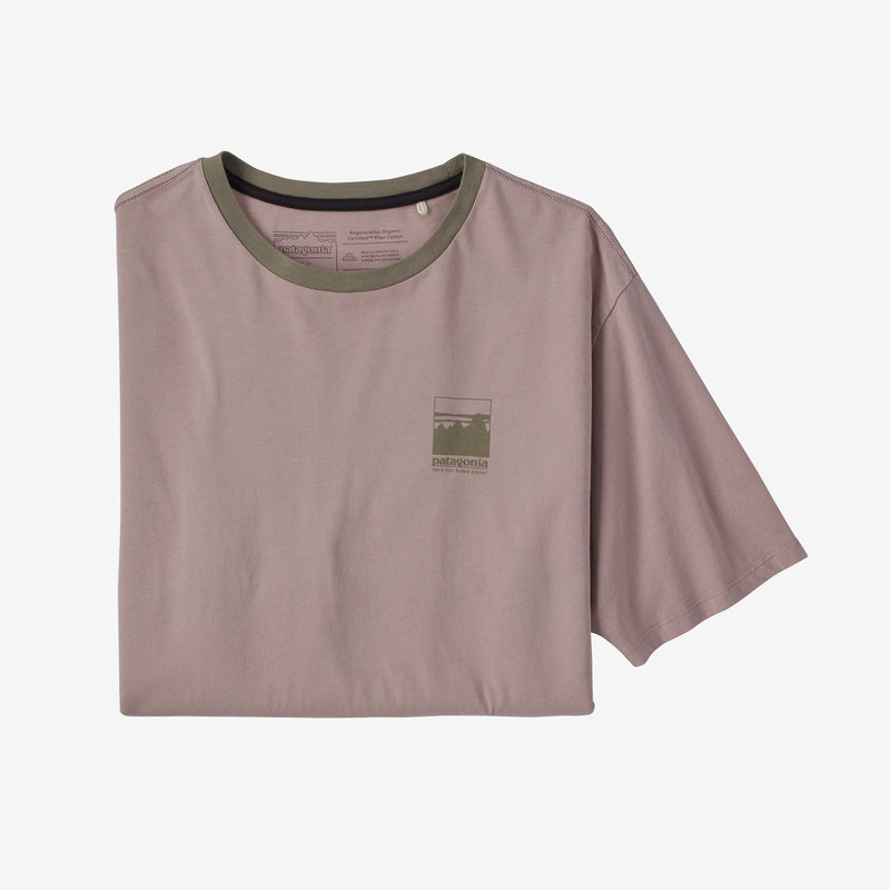 Patagonia Men's Alpine Icon Regenerative Organic Cotton T-Shirt Uomo Stingray Mauve