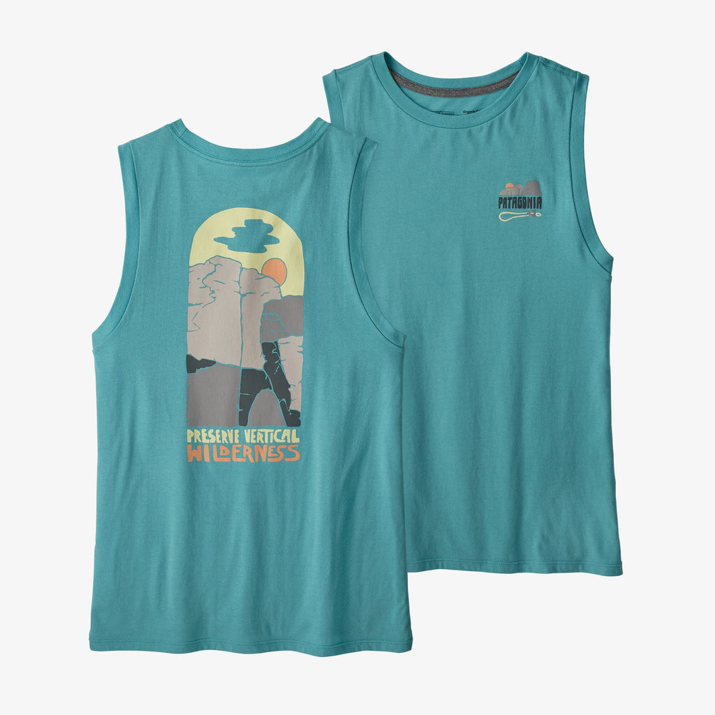 Patagonia Women's Save the Splitters Organic Cotton Muscle Tee canotta donna Iggy Blue