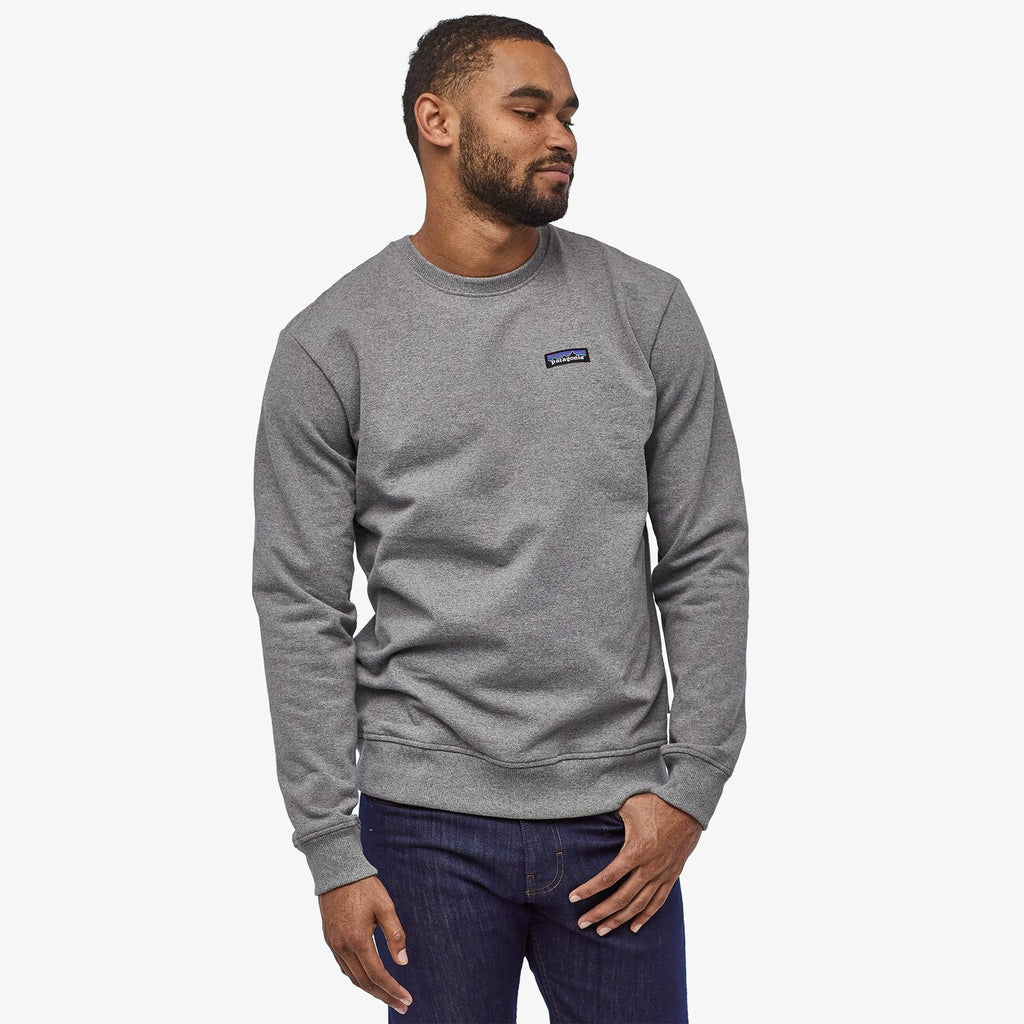 Patagonia Men's P-6 Label Uprisal Crew Sweatshirt Felpa Uomo girocollo Gravel Heater