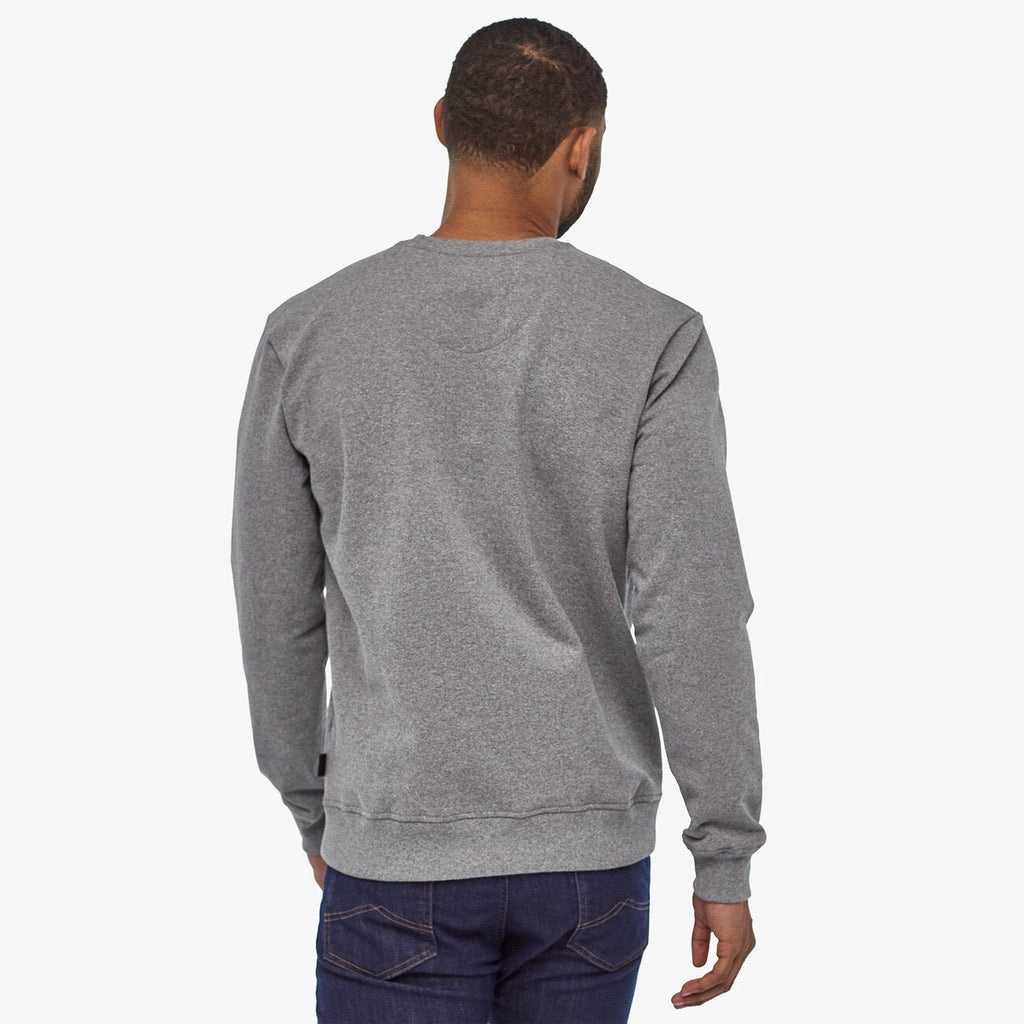 Patagonia Men's P-6 Label Uprisal Crew Sweatshirt Felpa Uomo girocollo Gravel Heater