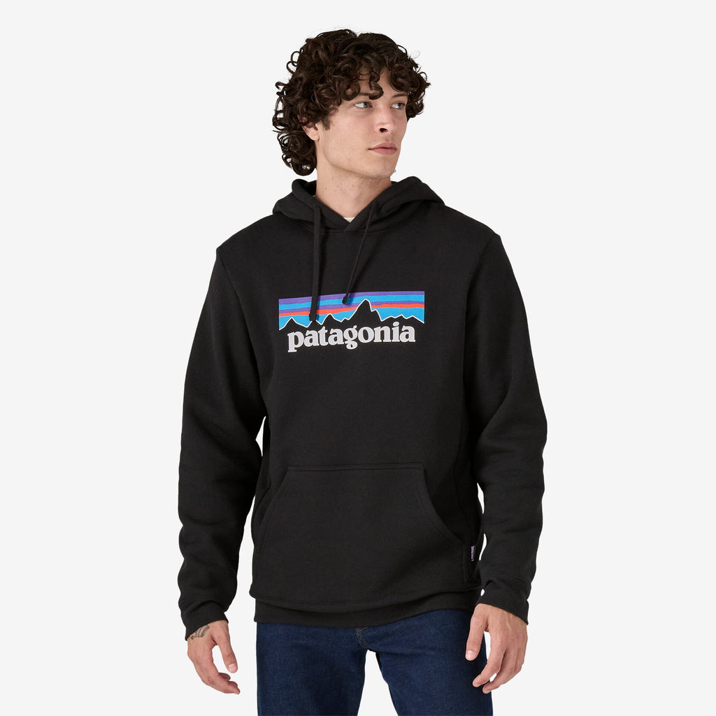 Patagonia Men's P-6 Logo Uprisal Hoody Felpa Uomo con cappuccio Logo Nero Black
