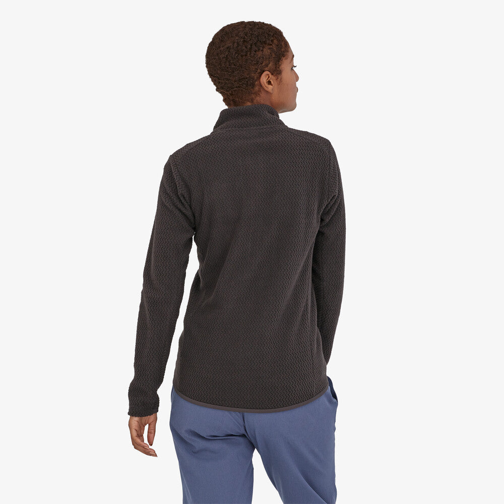 Patagonia Women's R1® Air Zip-Neck Flecce Pile mezza zip da donna Nero Black