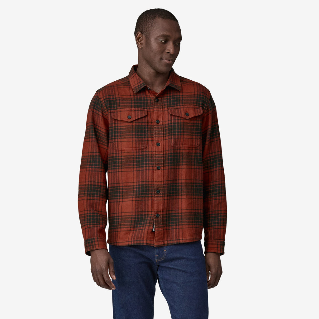 Patagonia Camicia mod. Fjord Flannel Shirt Men cod. 42401 col. Cascade: Burnished Red