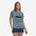 Patagonia Women's Capilene® Cool Daily Graphic T-Shirt da donna in tessuto tecnico Boardie Badge: Light Plume Grey X-Dye