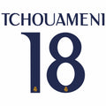 Real Madrid TCHOUAMENI 23/24 HOME OFFICIAL NAME AND NUMBER SET