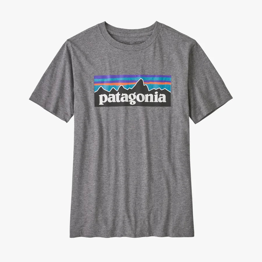 Patagonia BOYS' REGENERATIVE ORGANIC CERTIFICATION COTTON P-6 LOGO T-SHIRT da bambino ragazzo