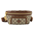 Gucci Interlocking Belt Bag Waist Pouch GG Supreme Leather Beige Brown
