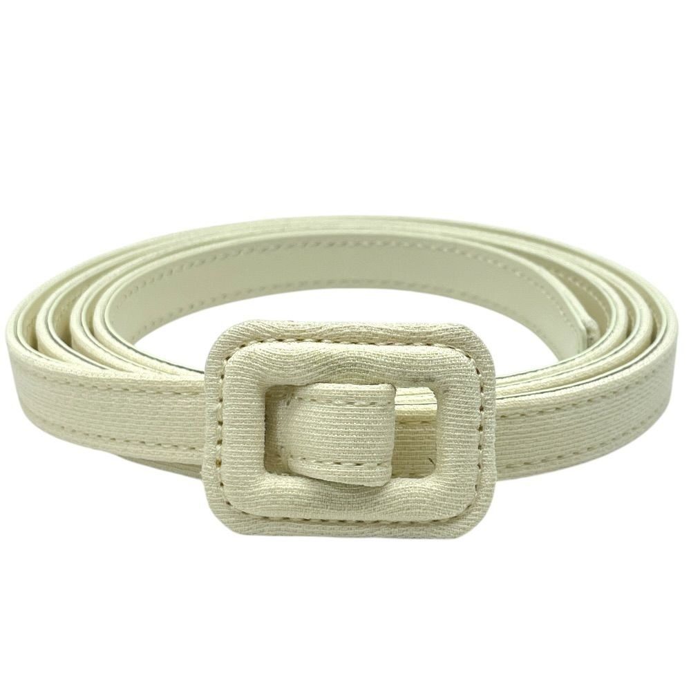 Dior Thin Belt Narrow White Leather Sophisticated Simple Looks Great