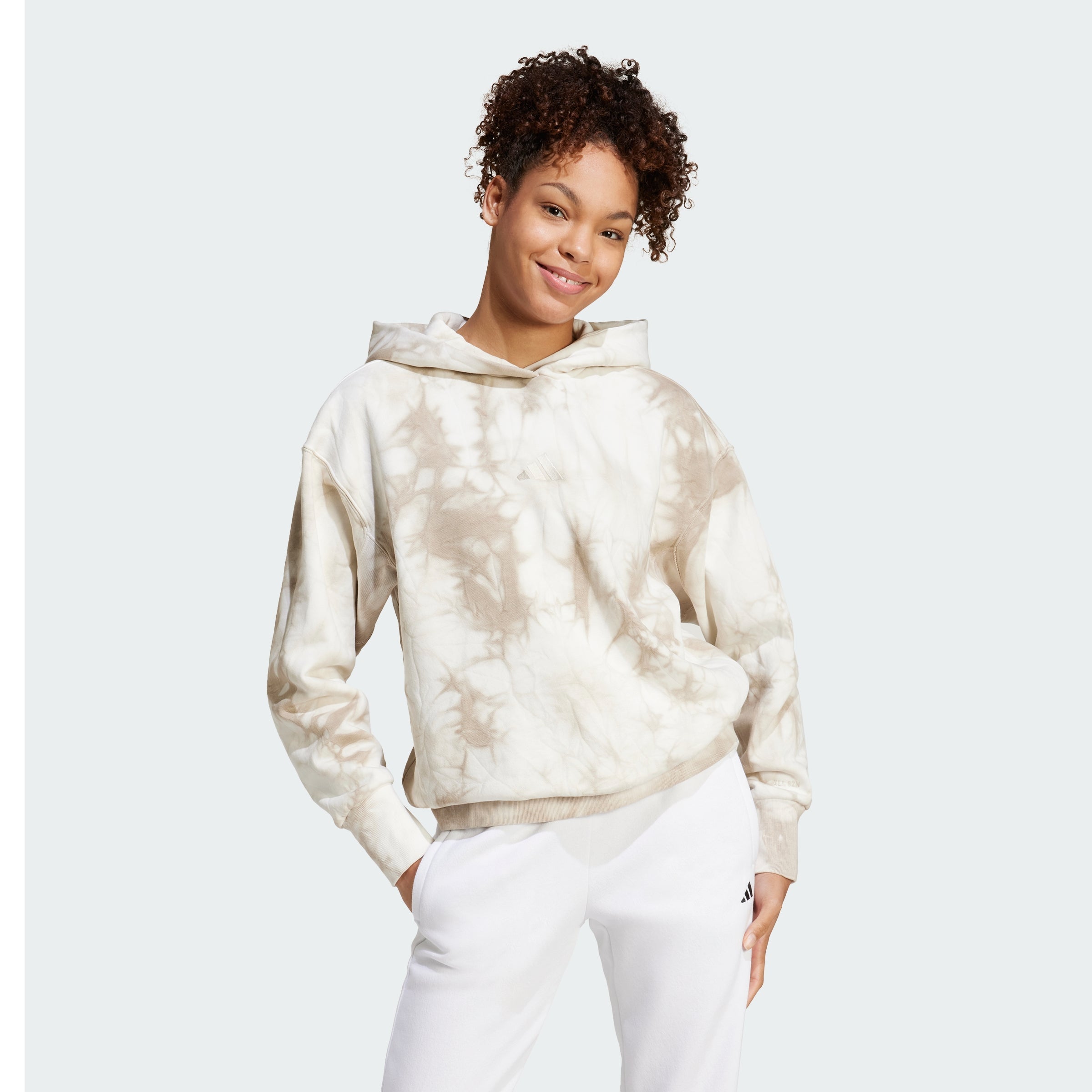 Women's adidas ALL SZN Fleece Tie-Dye Loose Hoodie