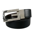 Gucci Square Leather Brown Black Belt Silver
