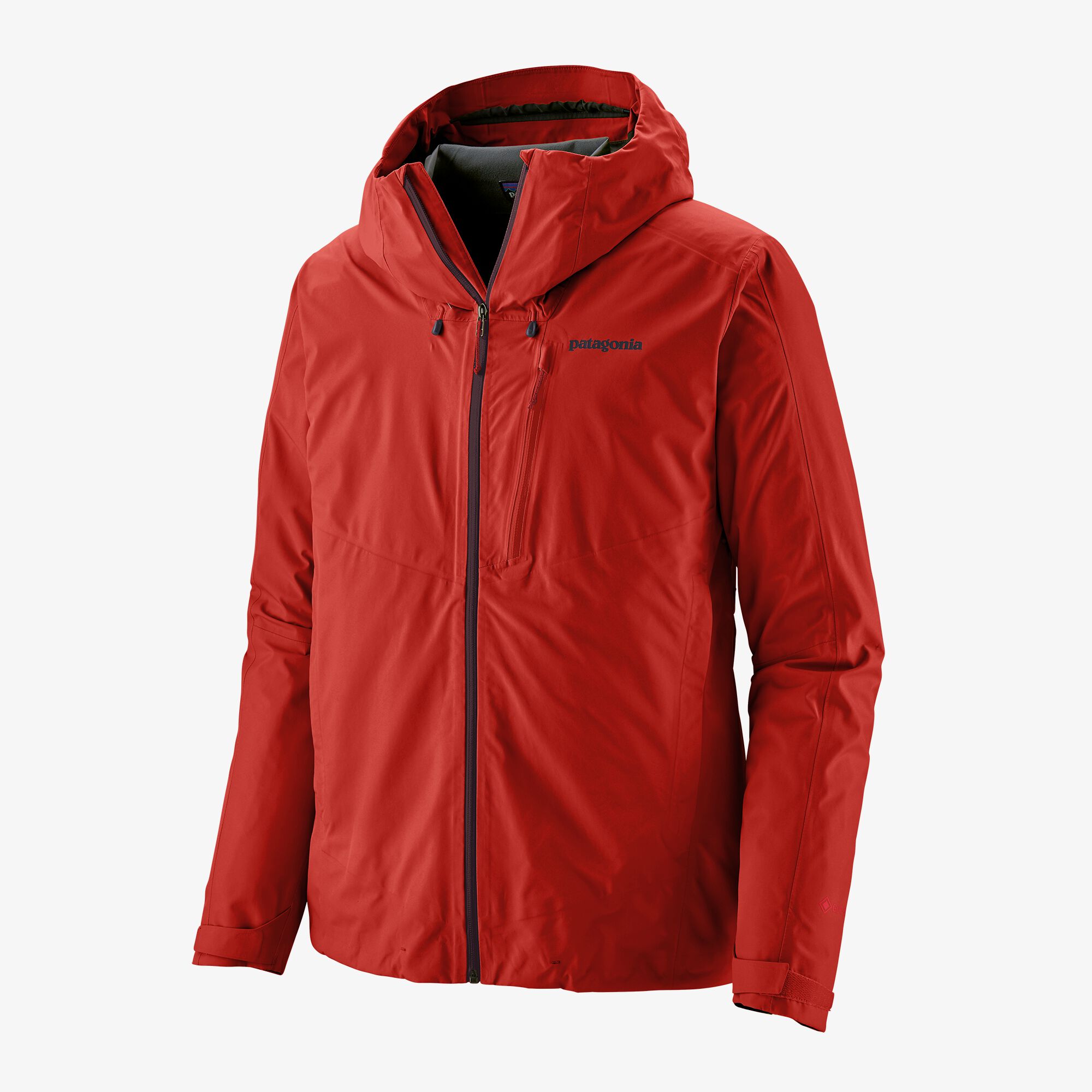 Patagonia Men's Calcite Jacket  leggera resistente comprimibile giacca in GORE-TEX Rosso Hot Ember