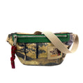 Gucci The North Face Leather Nylon Green Beige Belt Bag Silver