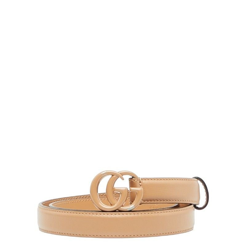 Gucci GG Marmont Belt Size 70/28 Beige Leather