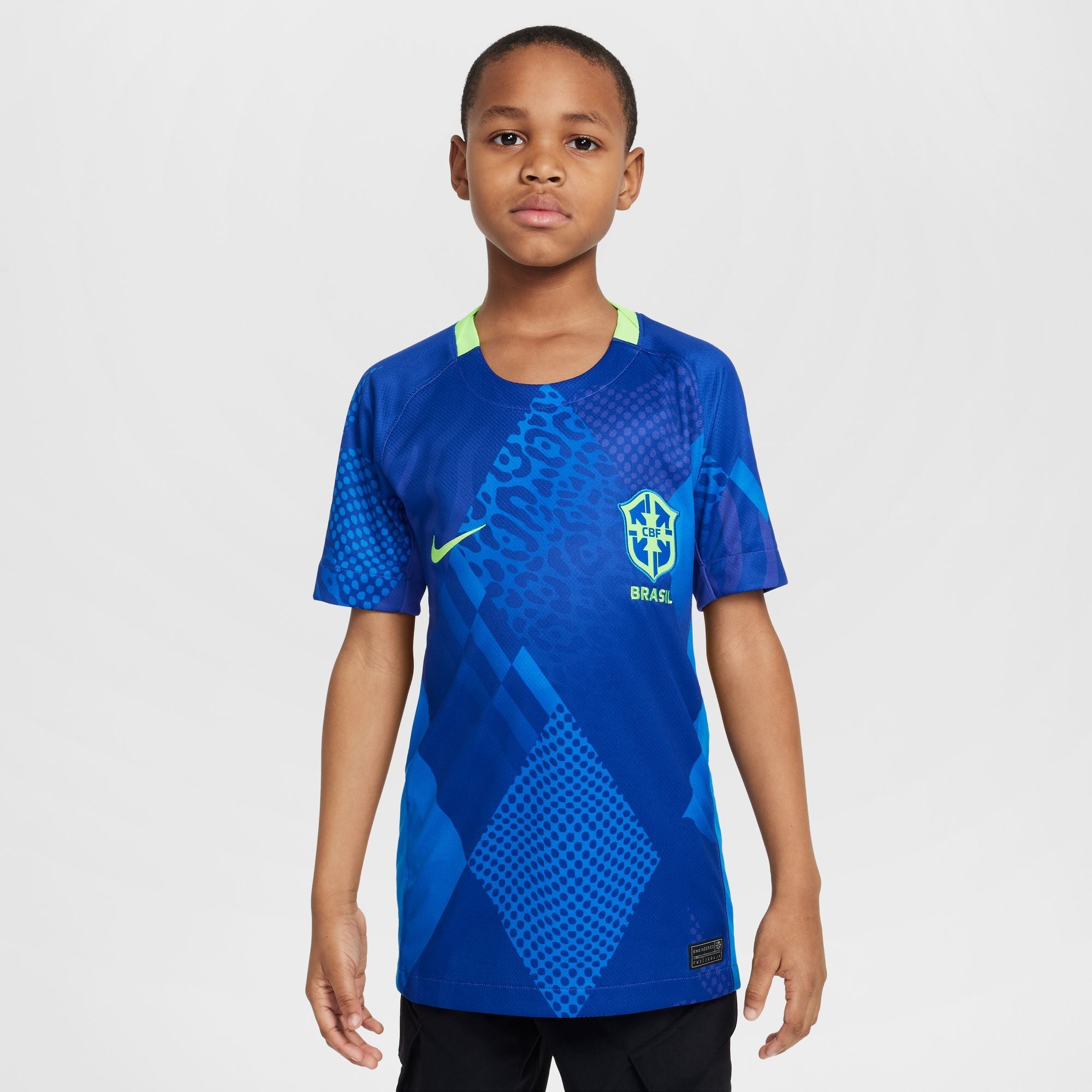 Nike Brazil 2025 Stadium Away (Women's Team) Big Kids' Dri-FIT Soccer Replica Jersey