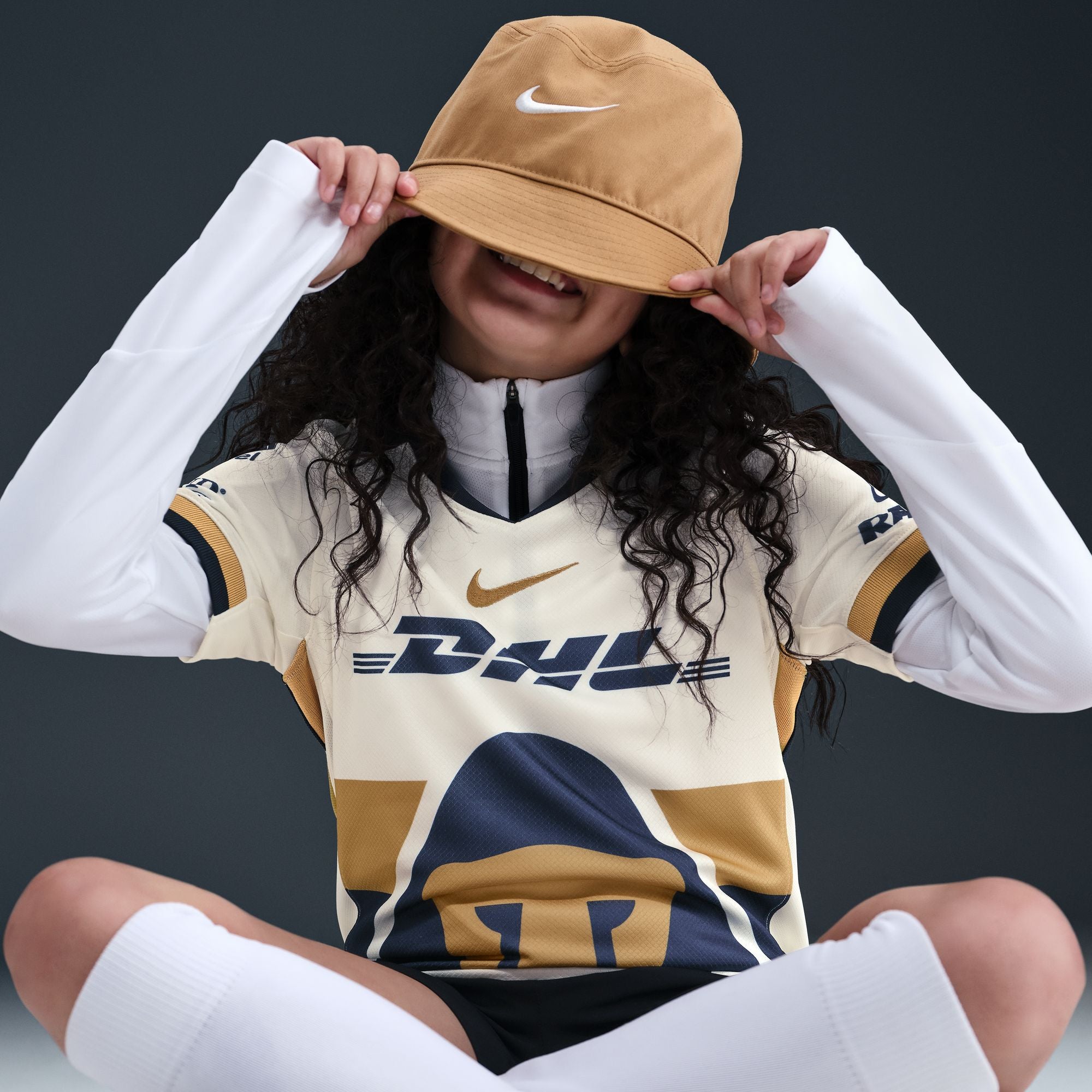 Nike Pumas UNAM 2025/26 Stadium Home Big Kids' Dri-FIT Soccer Replica Jersey