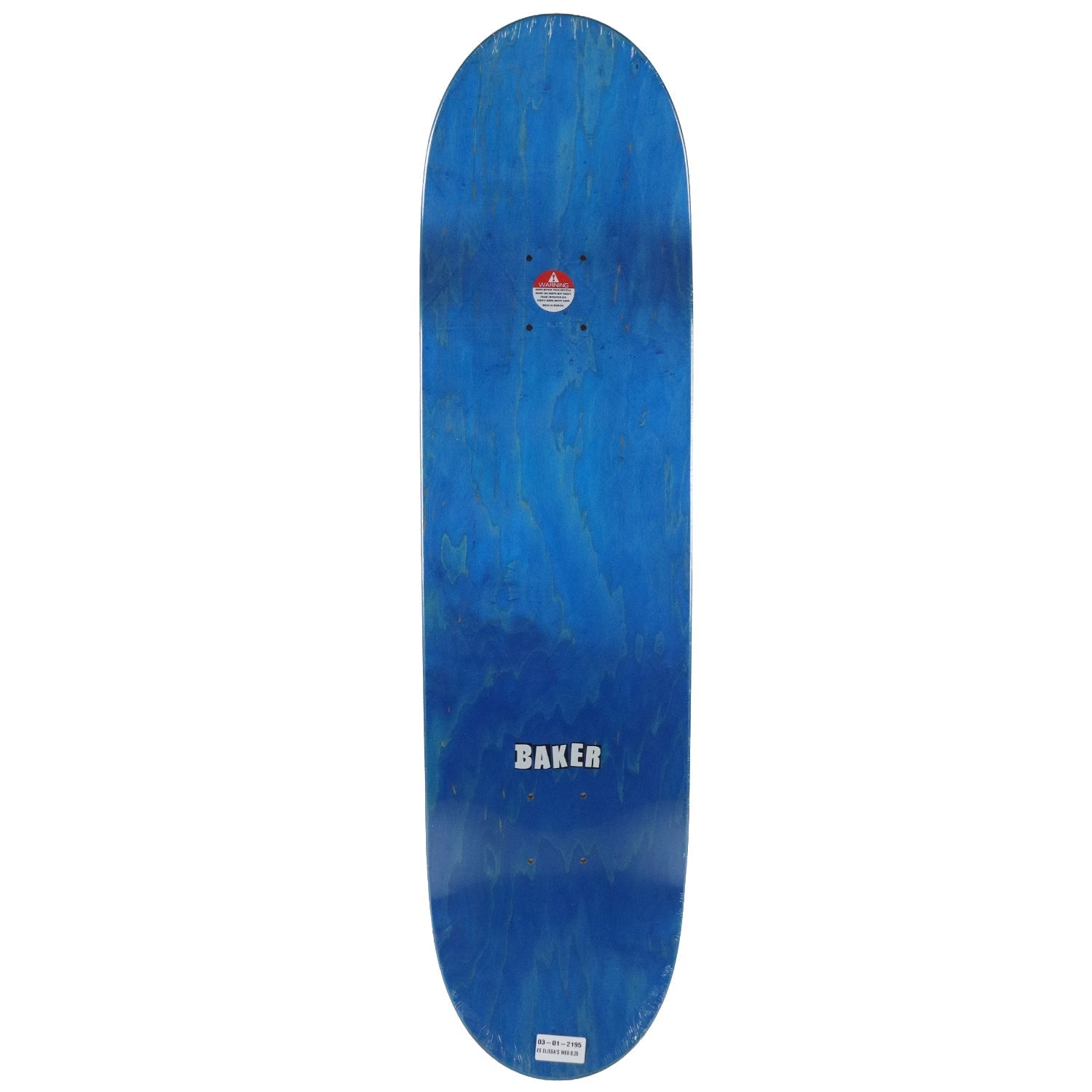 Baker Skateboard Deck Elissa Steamer Web Blue 8.25" x 31.875"