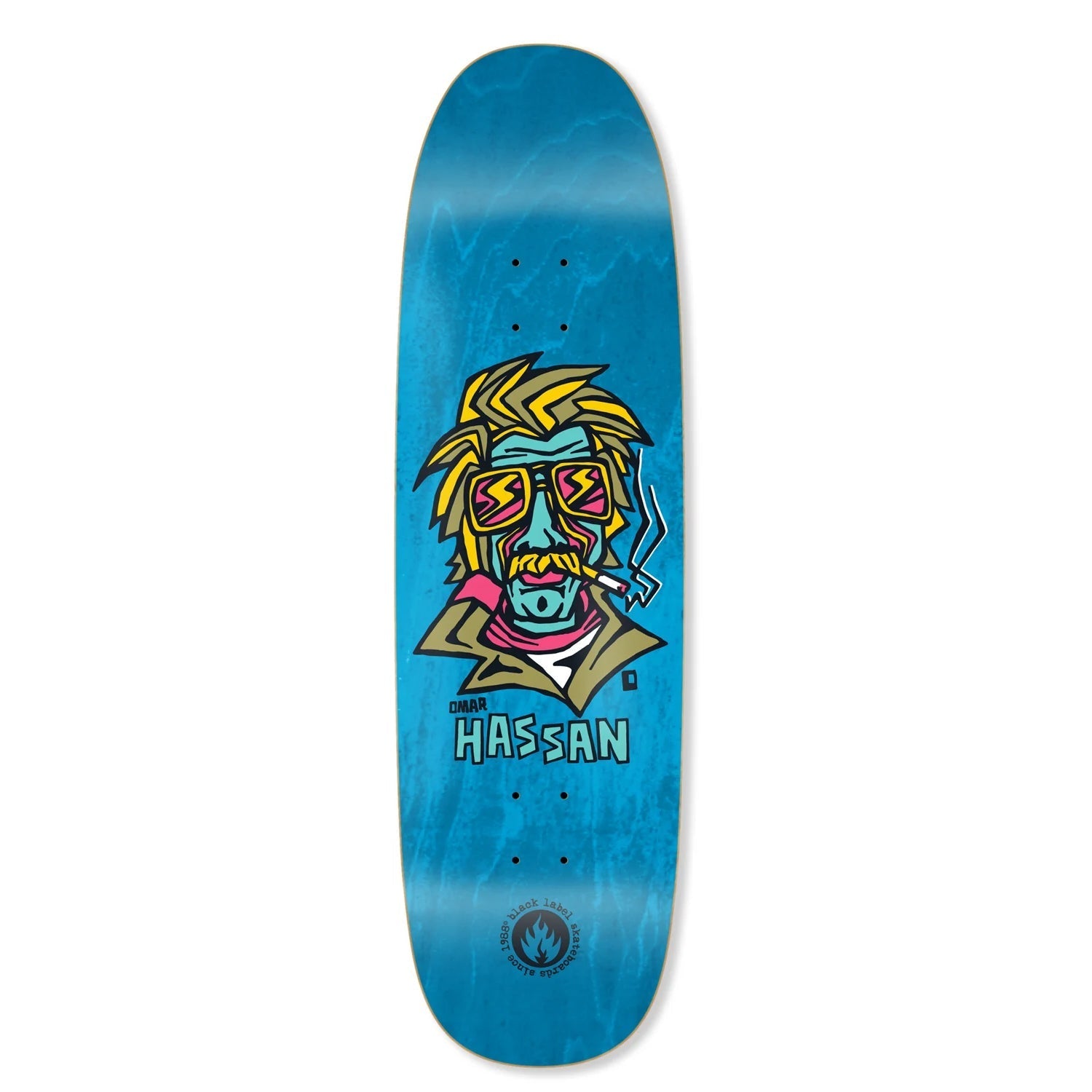 Black Label Skateboard Deck Omar Hassan Smoking Section Black Widow Assorted 9.25" x 32.25"