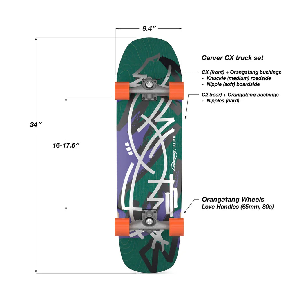 Loaded Bolsa II CX Surfskate Complete - Jazz