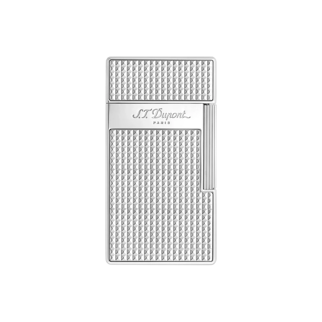 S.T. DUPONT Biggy Diamond Head Silver Lighter/Briquet 025010