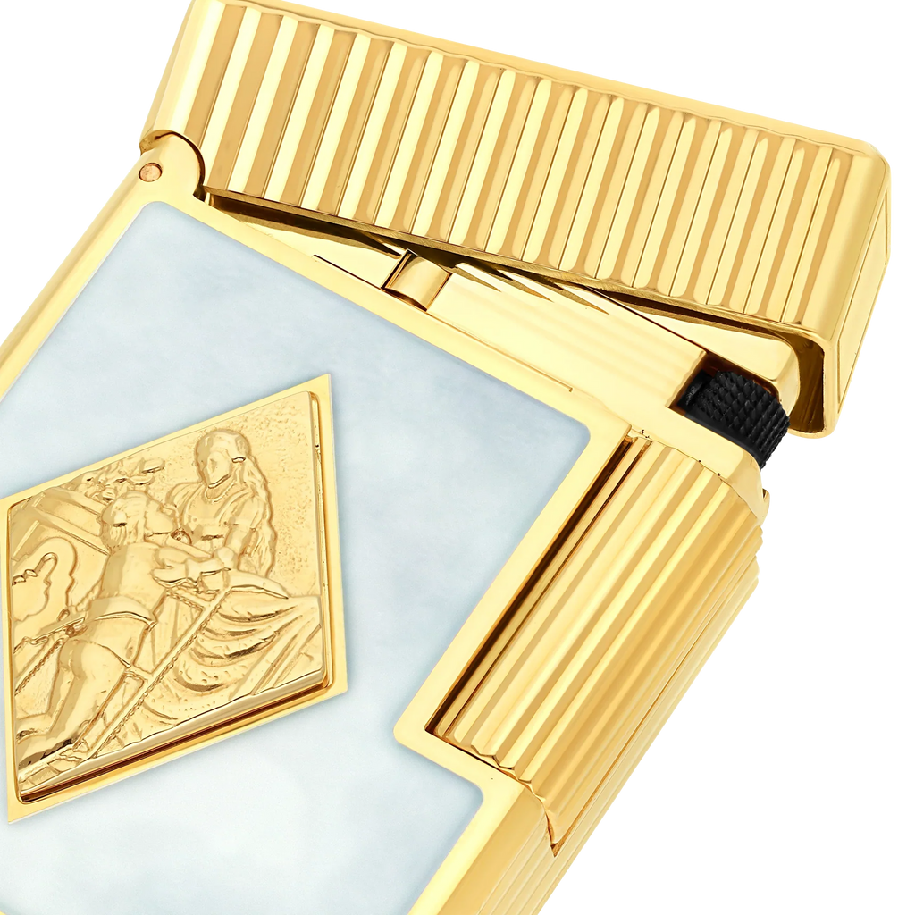 S.T. Dupont Ligne 1 White Lacquered Romeo y Julieta Lighter/Briquet C14050CL