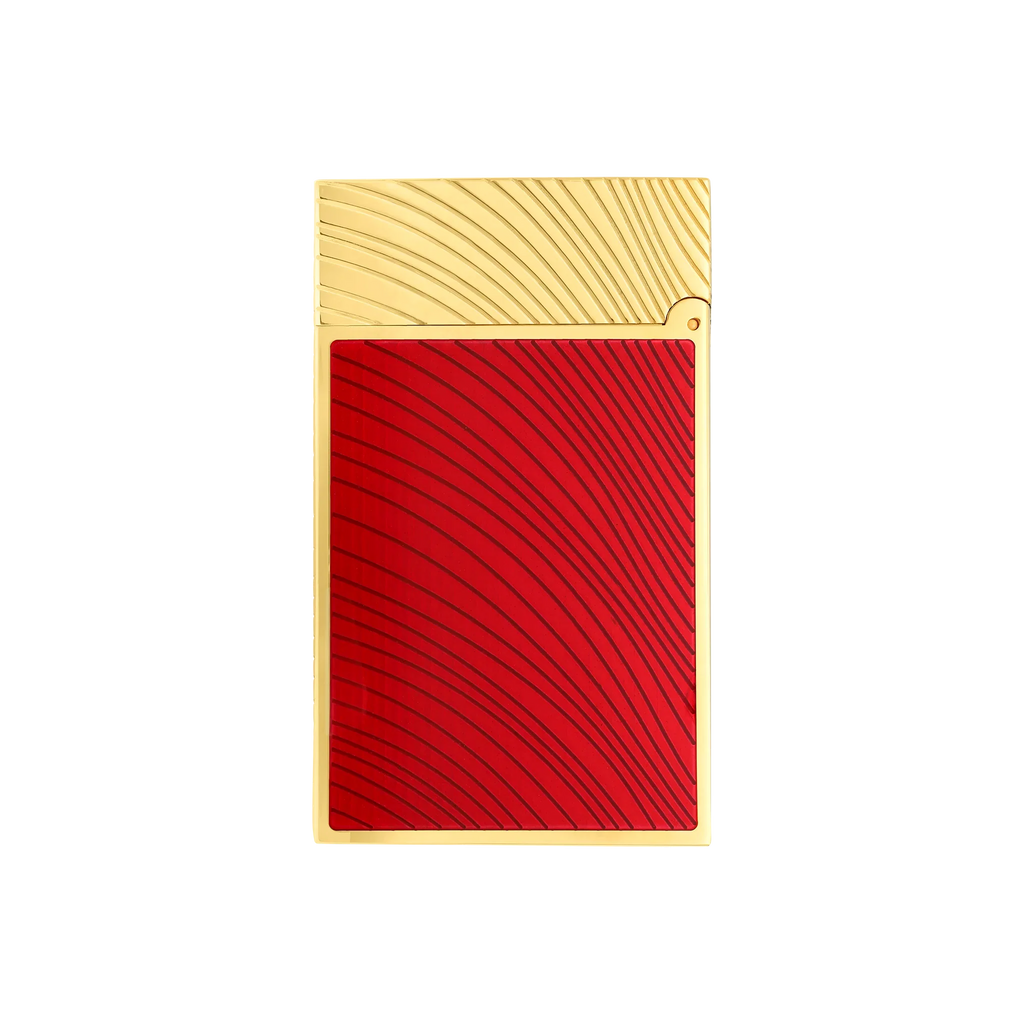 S.T. DUPONT Ligne 2 Horse Mane Guilloche Red/YG Lighter/Briquet C16080CL