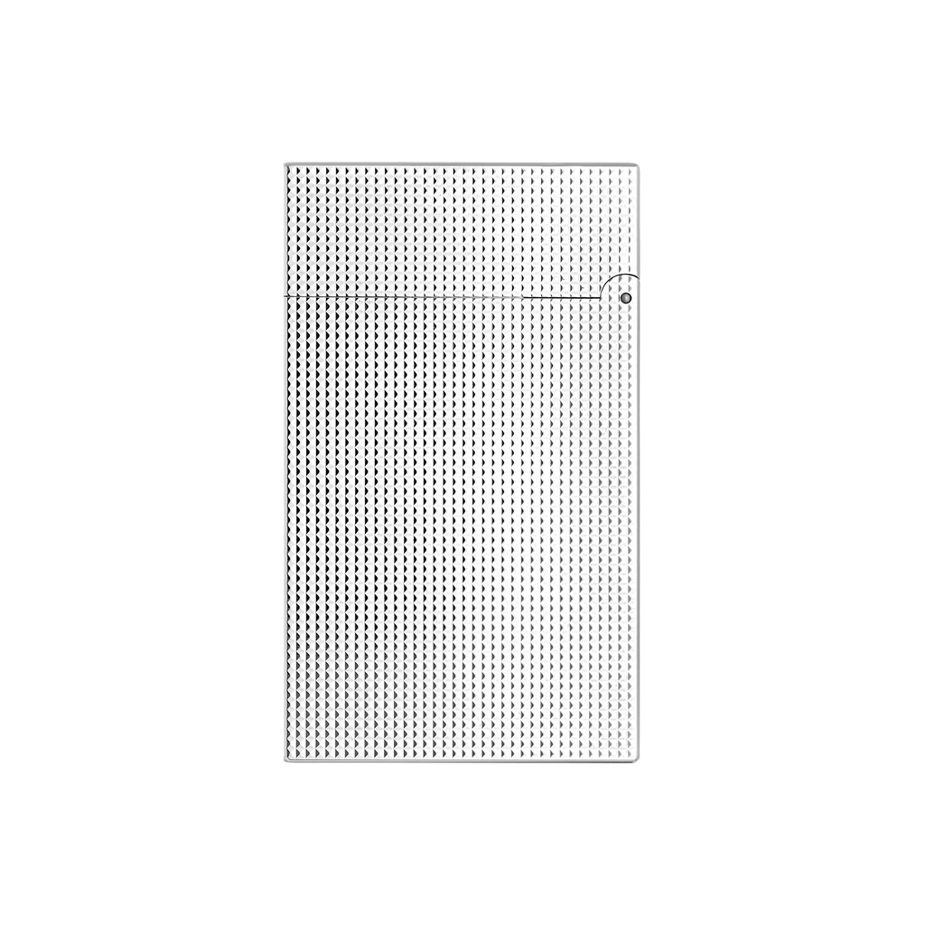 S.T. DUPONT LIGNE 2 MICRODIAMOND HEAD SILVER LIGHTER/BRIQUET C16455