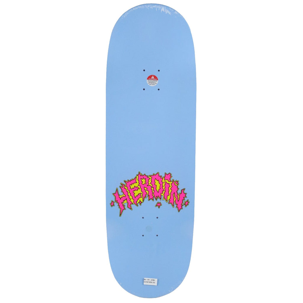 Heroin Skateboard Deck Craig Questions Scrap Metal 10" x 32.25"