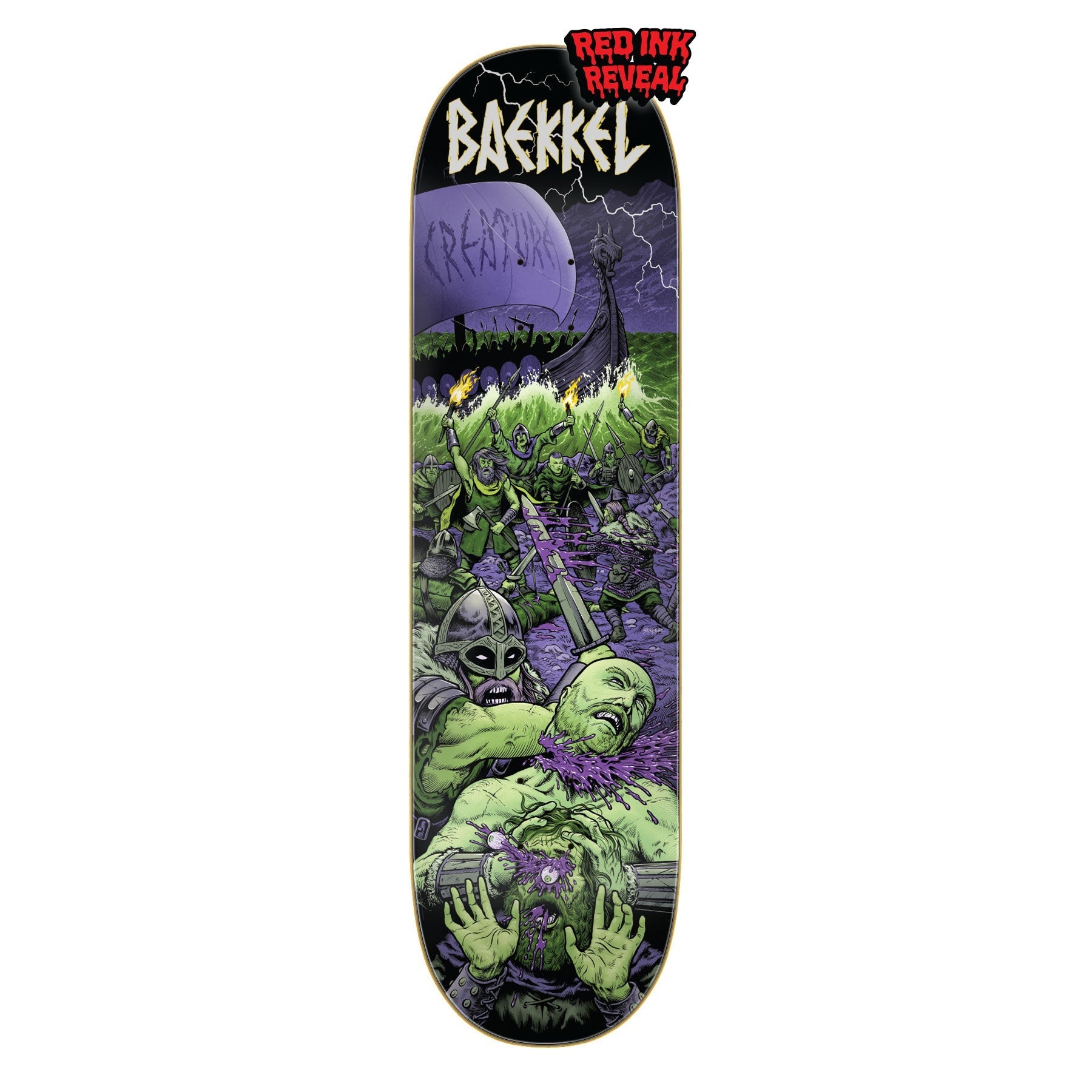 Creature Skateboard Deck Baekkel Warriors VX 8.6" x 32.11"