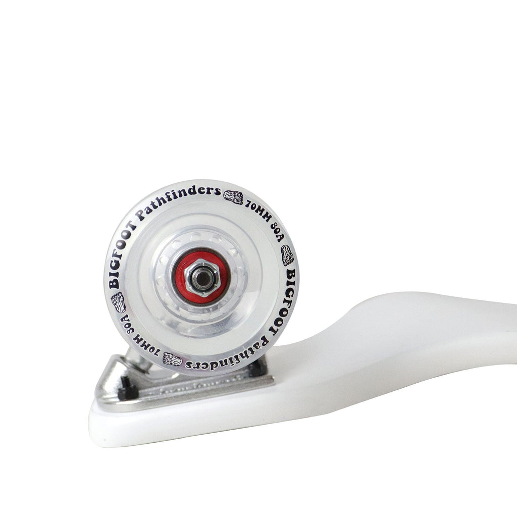 Moose Drop Down Longboard Complete (White) with Paris Trucks, Bigfoot Wheels
