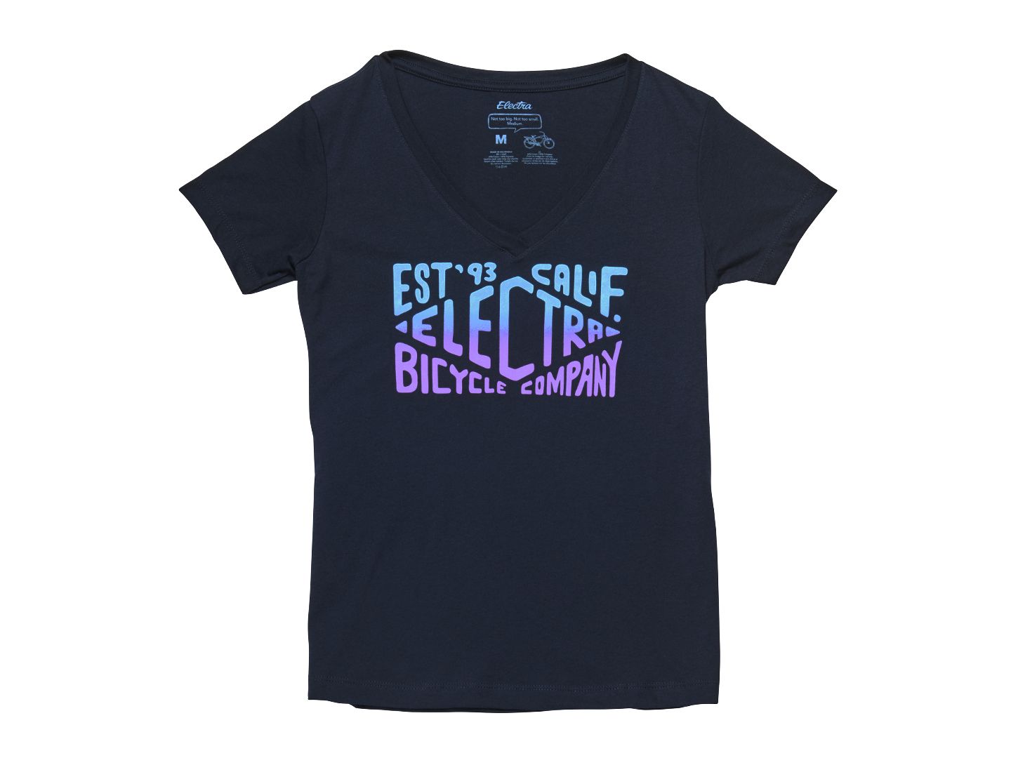 Electra Union V Tee Women Medium Midnight Blue Shirt