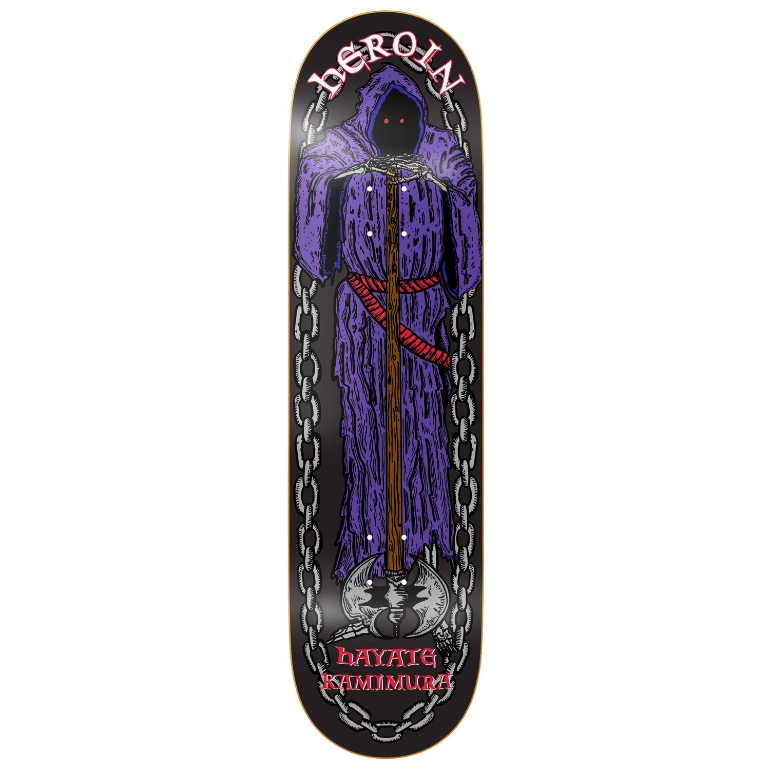 Heroin Skateboard Deck Hayate KO2 Axe Man 8.25" x 31.9"