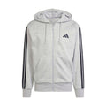 Essentials 3 Stripes Fleece FZ Hoody - Mens