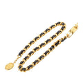 Chanel 31 Rue Cambon CC Logo Chain Belt Gold Black Plated Leather