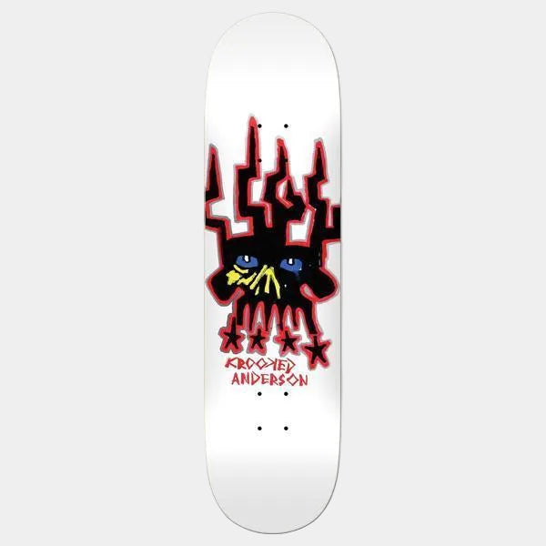 Krooked Skateboards Mike Anderson Skull King Deck 8.38"