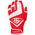 Louisville Slugger Adult Genuine Batting Gloves - Red / White
