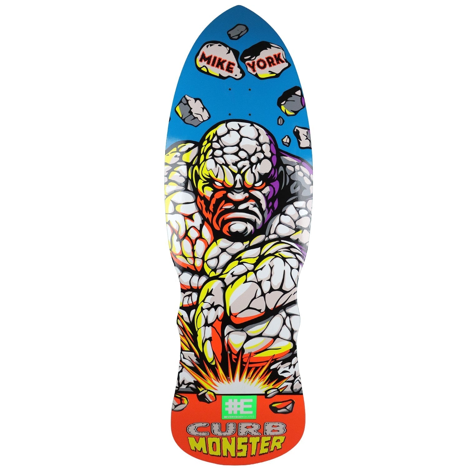 Everybody Skates Skateboard Deck Mike York Curb Monster Big Board 12.25" x 40"
