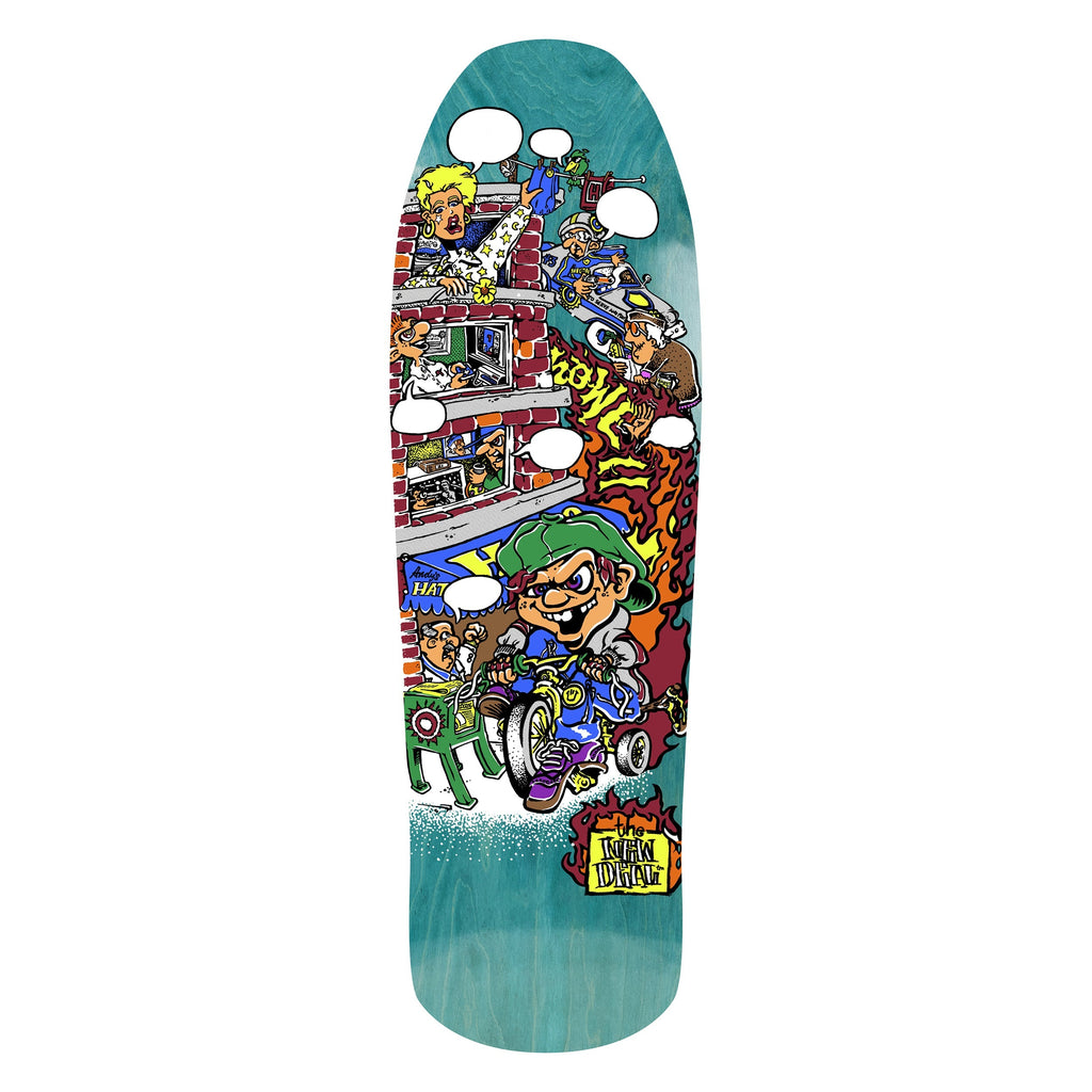 New Deal Skateboard Deck Andy Howell Tricycle Kid Teal 9.63" x 30.75"