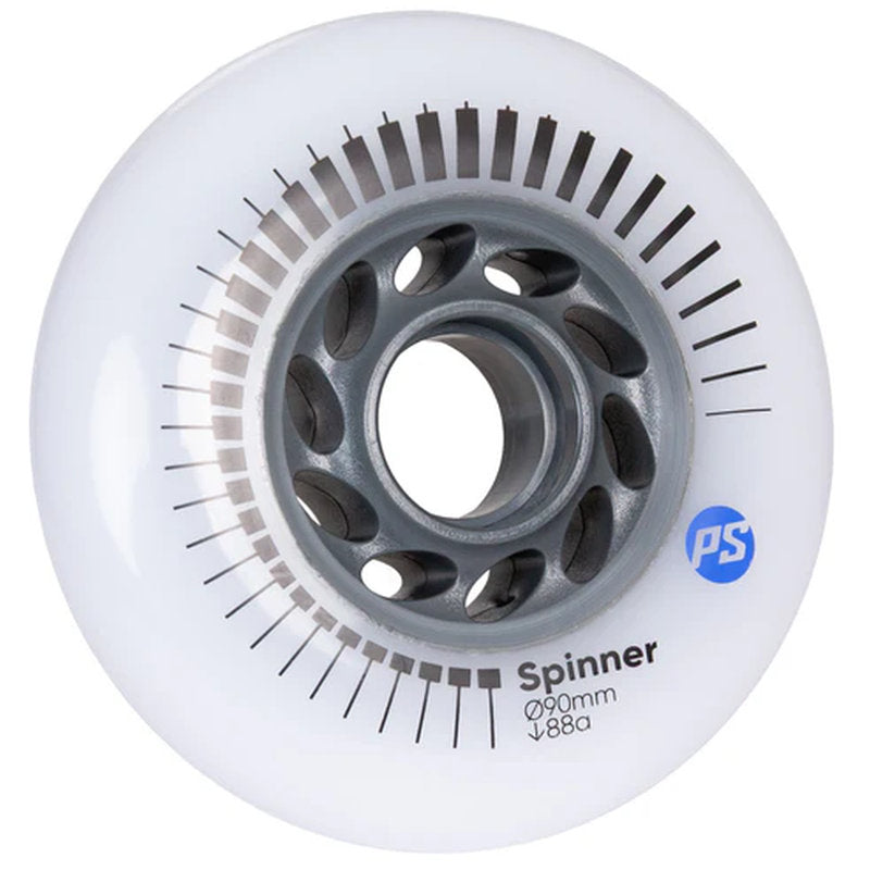 Powerslide Spinner White 90mm/88A Wheels (Pack of 4)