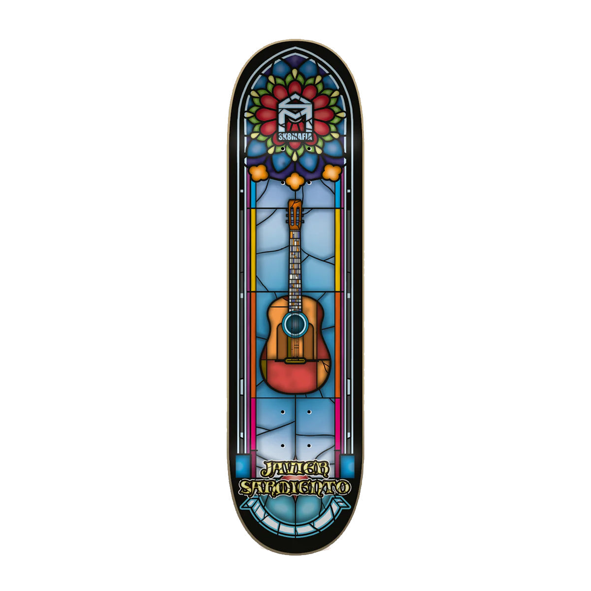Skate Mafia Skateboard Deck Sarmiento Stained Glass 7.75" x 31.43"