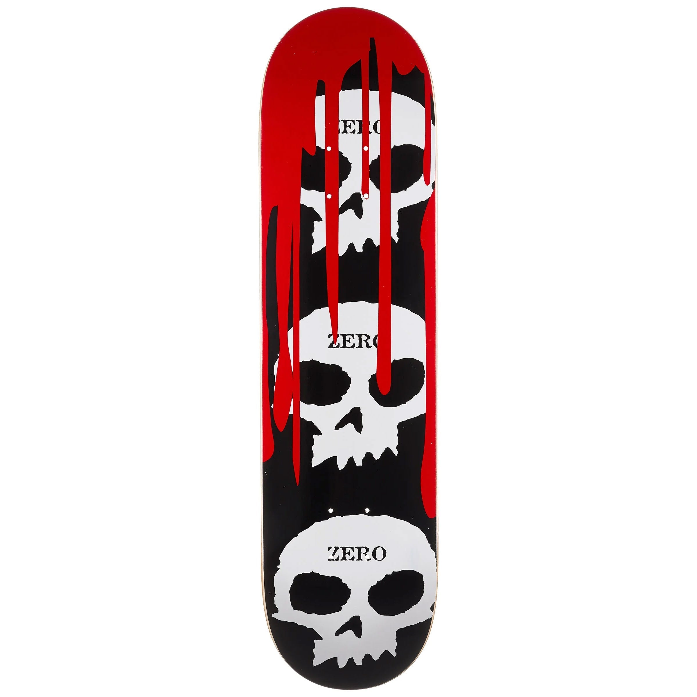 Zero Skateboard Deck 3 Skulls w/ Blood 8.5" x 32.3"
