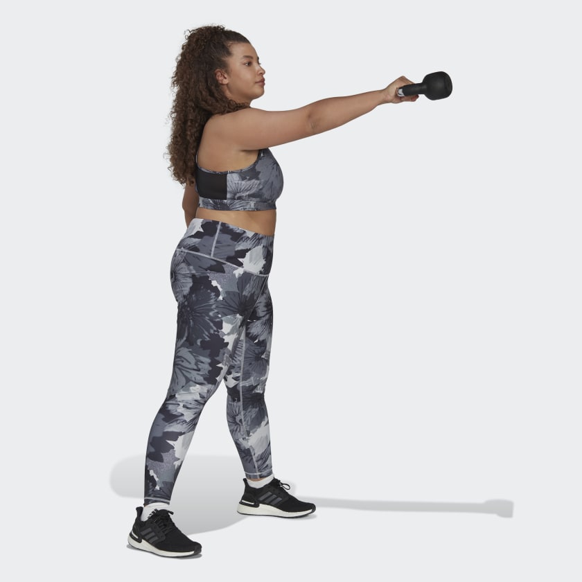 Women's adidas Training Essentials Printed High-Waisted Leggings (Plus Size)