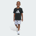 Kids' adidas adidas Two-Piece Short Sleeve Cotton Tee and Elastic Waistband Printed Shorts Set