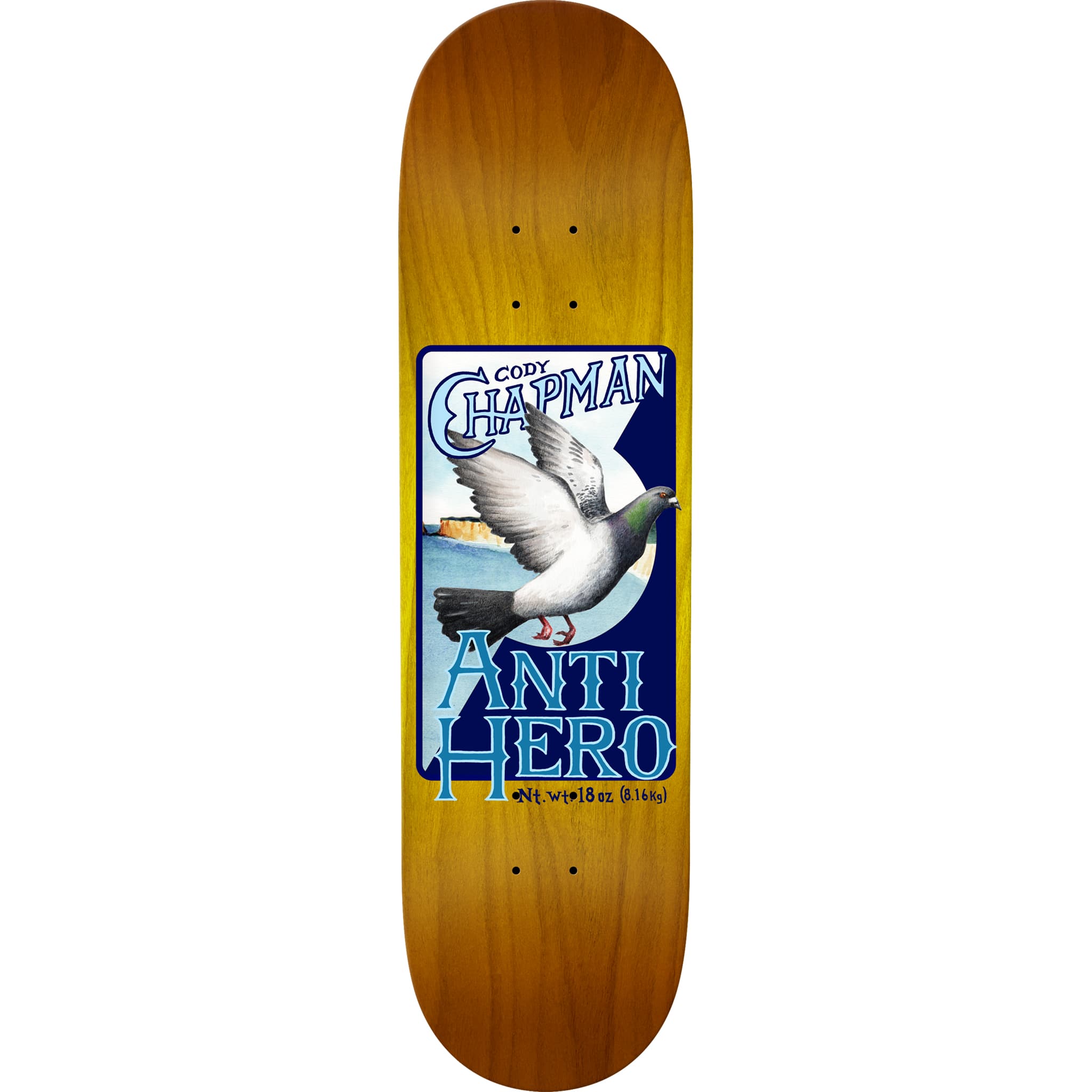 Anti Hero Cody Chapman Homers Skateboard Deck 8.32"