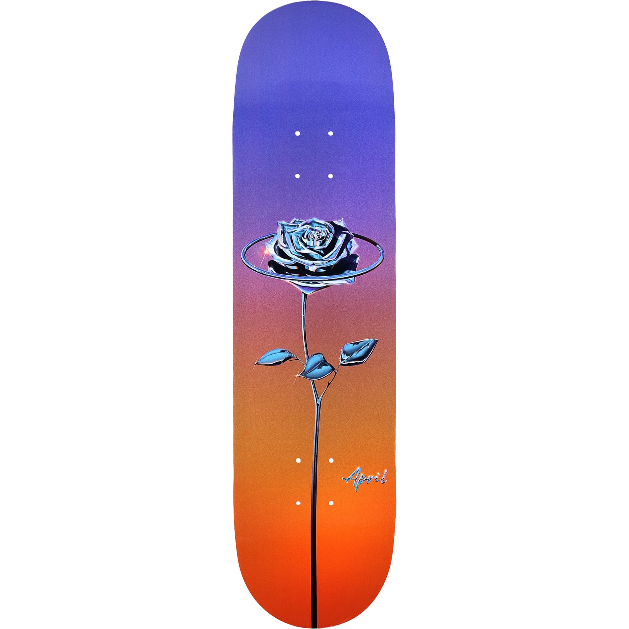 April Chrome Rose Colour Skateboard Deck 8.5"